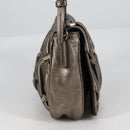 Salvatore Ferragamo Vala Shoulder Bag Leather Silver Auth am8982V-4