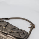 Salvatore Ferragamo Vala Shoulder Bag Leather Silver Auth am8982V-14