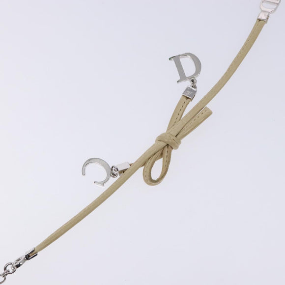 Christian Dior Bracelet Leather Beige Auth am8986