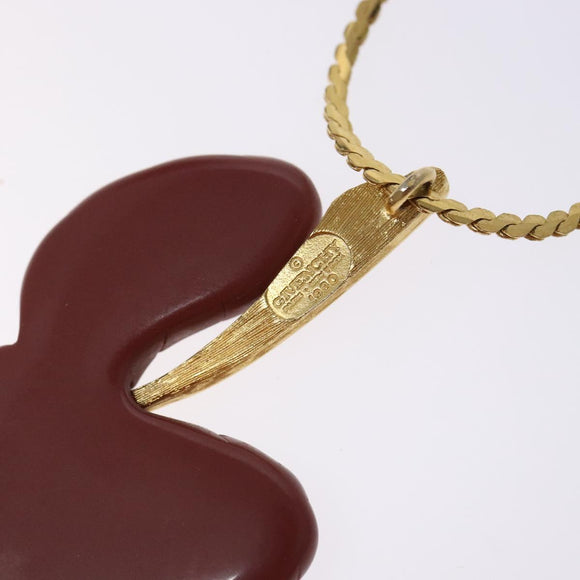 GIVENCHY Necklace Metal Gold Auth am8988