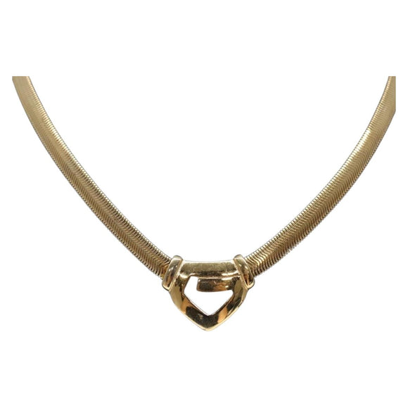 GIVENCHY Necklace Metal Gold Auth am8989