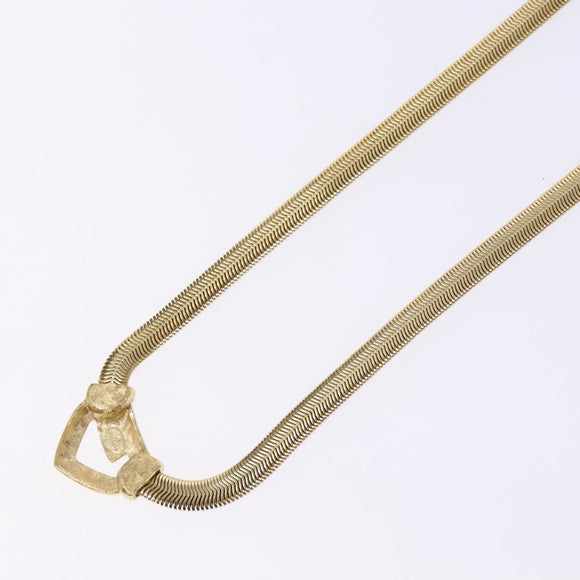 GIVENCHY Necklace Metal Gold Auth am8989