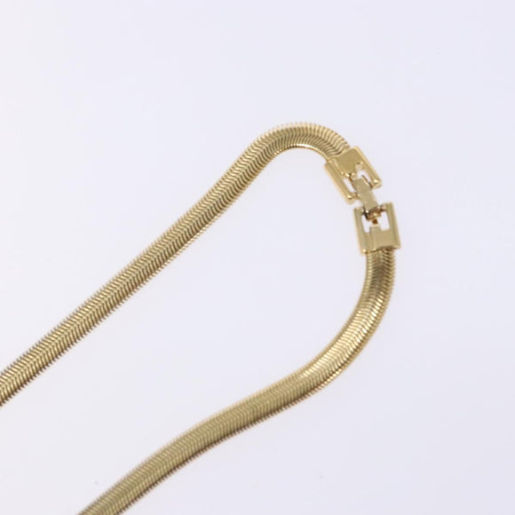 GIVENCHY Necklace Metal Gold Auth am8989