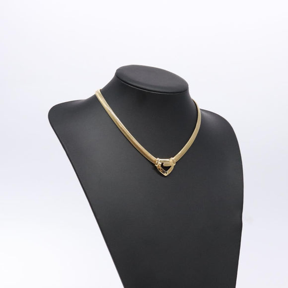 GIVENCHY Necklace Metal Gold Auth am8989