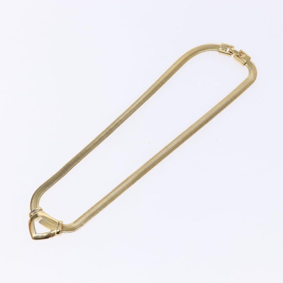 GIVENCHY Necklace Metal Gold Auth am8989