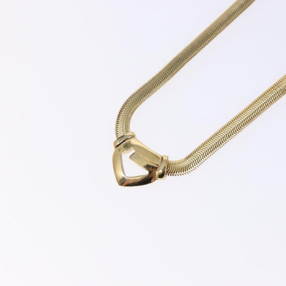 GIVENCHY Necklace Metal Gold Auth am8989