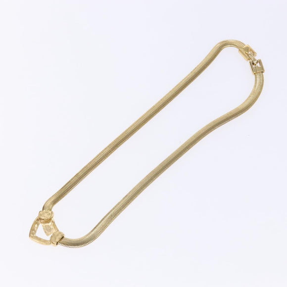 GIVENCHY Necklace Metal Gold Auth am8989