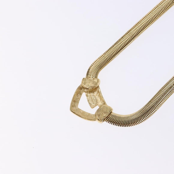 GIVENCHY Necklace Metal Gold Auth am8989