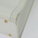 GUCCI Bamboo Hand Bag Leather White Gold 002 2865 0260 Auth am8992-13