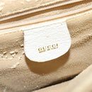 GUCCI Bamboo Hand Bag Leather White Gold 002 2865 0260 Auth am8992-14