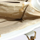 GUCCI Bamboo Hand Bag Leather White Gold 002 2865 0260 Auth am8992-16