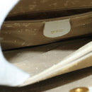 GUCCI Bamboo Hand Bag Leather White Gold 002 2865 0260 Auth am8992-18