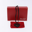 Baccarat Crystal Glass Heart Necklace Red Auth am8993-14