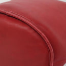 Coach Shoulder Bag Leather Red Gold Auth am8994-10