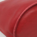 Coach Shoulder Bag Leather Red Gold Auth am8994-13