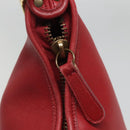 Coach Shoulder Bag Leather Red Gold Auth am8994-15