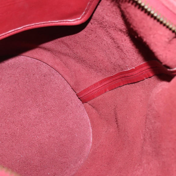 Coach Shoulder Bag Leather Red Gold Auth am8994