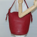 Coach Shoulder Bag Leather Red Gold Auth am8994-21