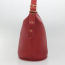 Coach Shoulder Bag Leather Red Gold Auth am8994-5
