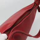 Coach Shoulder Bag Leather Red Gold Auth am8994-6