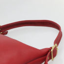 Coach Shoulder Bag Leather Red Gold Auth am8994-8
