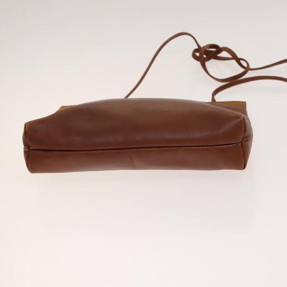 Salvatore Ferragamo Vala Shoulder Bag Leather 2Set Brown Auth am8995