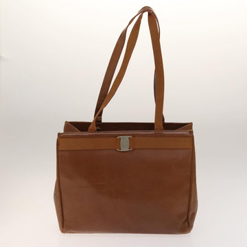 Salvatore Ferragamo Vala Shoulder Bag Leather 2Set Brown Auth am8995 - 0
