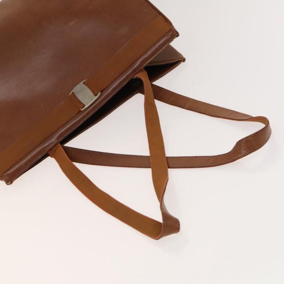 Salvatore Ferragamo Vala Shoulder Bag Leather 2Set Brown Auth am8995