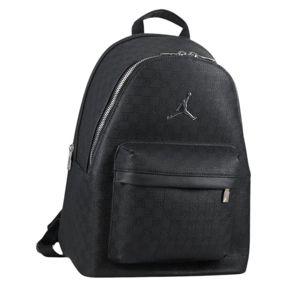 JORDAN Backpack Polyester Black Silver Auth am9000