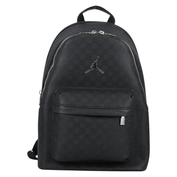 JORDAN Backpack Polyester Black Silver Auth am9000