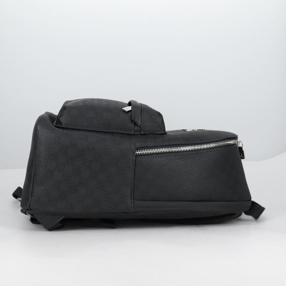 JORDAN Backpack Polyester Black Silver Auth am9000