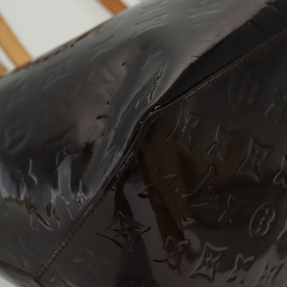 LOUIS VUITTON Monogram Vernis Bellevue GM Tote Bag Amarante M93589 Auth am9002