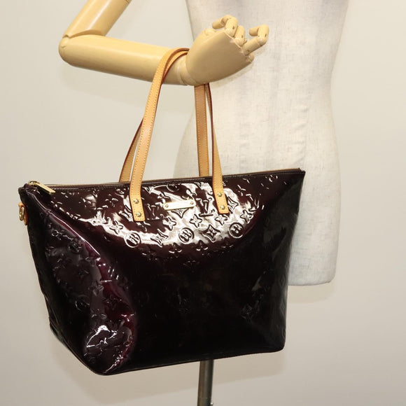 LOUIS VUITTON Monogram Vernis Bellevue GM Tote Bag Amarante M93589 Auth am9002