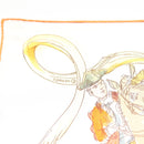 HERMES Carre 90 Scarf ""École Portugaise d'Art Équestre"" Silk Beige Auth am9006-13