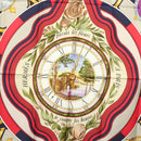 HERMES Carre 90 Scarf ""parmi les fleurs je compt"" Silk Navy Auth am9007-6