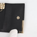 GUCCI GG Canvas Guccissima Key Case Leather Black Gold 268833 2184 Auth am9008V-16