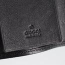 GUCCI GG Canvas Guccissima Key Case Leather Black Gold 268833 2184 Auth am9008V-17