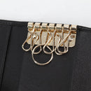 GUCCI GG Canvas Guccissima Key Case Leather Black Gold 268833 2184 Auth am9008V-18