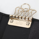 GUCCI GG Canvas Guccissima Key Case Leather Black Gold 268833 2184 Auth am9008V-19