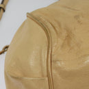Chloe Etel Hand Bag Leather 2way Beige Gold Auth am9018-17