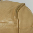 Chloe Etel Hand Bag Leather 2way Beige Gold Auth am9018-10