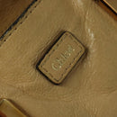 Chloe Etel Hand Bag Leather 2way Beige Gold Auth am9018-18