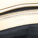 Chloe Etel Hand Bag Leather 2way Beige Gold Auth am9018-19