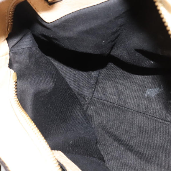 Chloe Etel Hand Bag Leather 2way Beige Gold Auth am9018