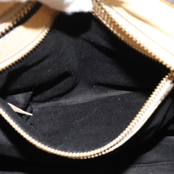 Chloe Etel Hand Bag Leather 2way Beige Gold Auth am9018