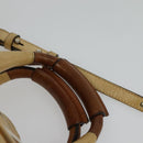 Chloe Etel Hand Bag Leather 2way Beige Gold Auth am9018-8