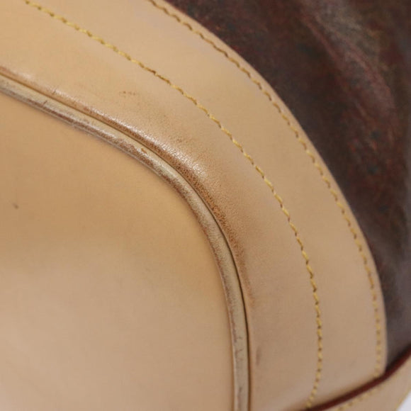 ETRO Paisley Shoulder Bag PVC Brown Gold Auth am9020