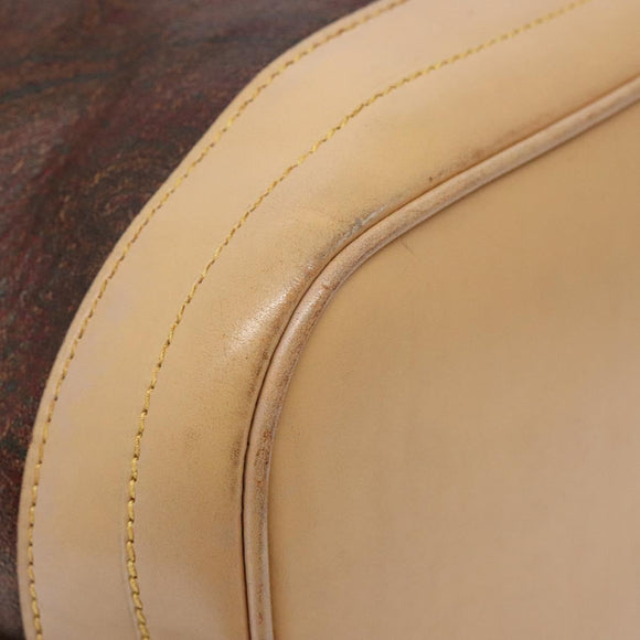 ETRO Paisley Shoulder Bag PVC Brown Gold Auth am9020