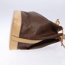 ETRO Paisley Shoulder Bag PVC Brown Gold Auth am9020-3