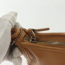 Coach Shoulder Bag Leather Beige Silver Auth am9021-11